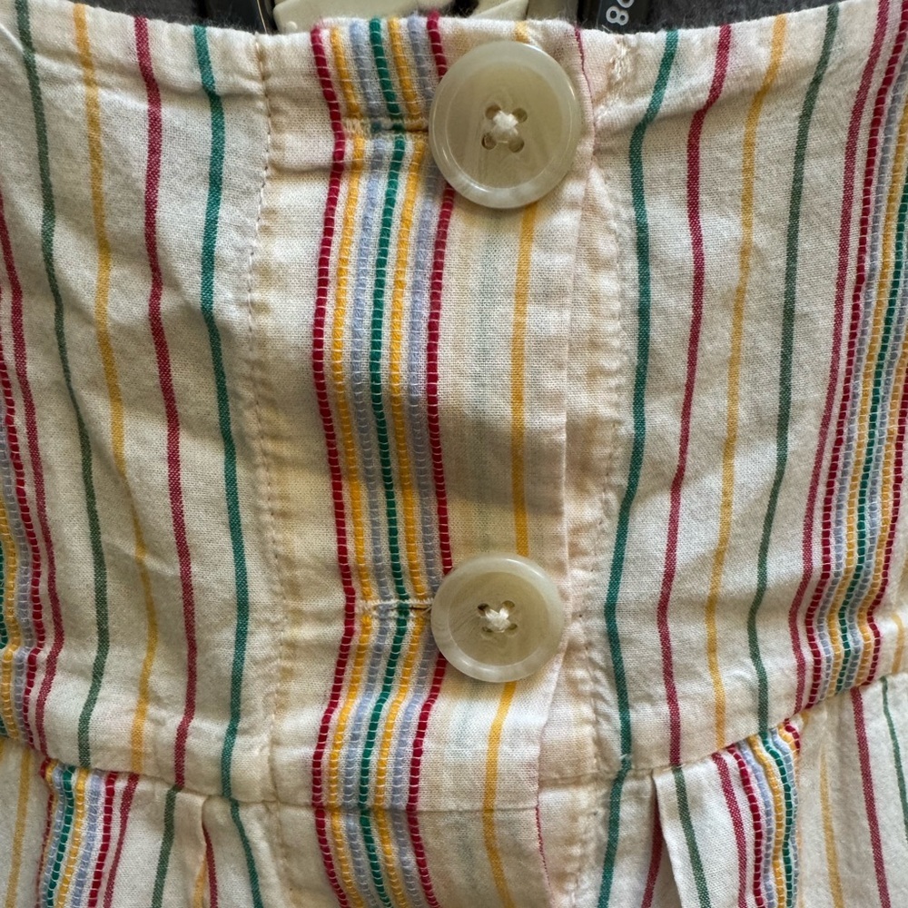 Madewell Striped Tiered Midi Dress - Rainbow Stripe 100% Cotton - Picture 4 of 5